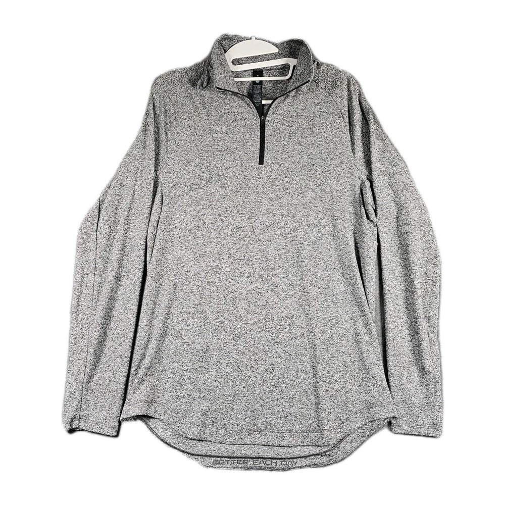 Lululemon Metal Vent Tech Half Zip Mens M Heather Gray Long Sleeve Pullover - Picture 1 of 11